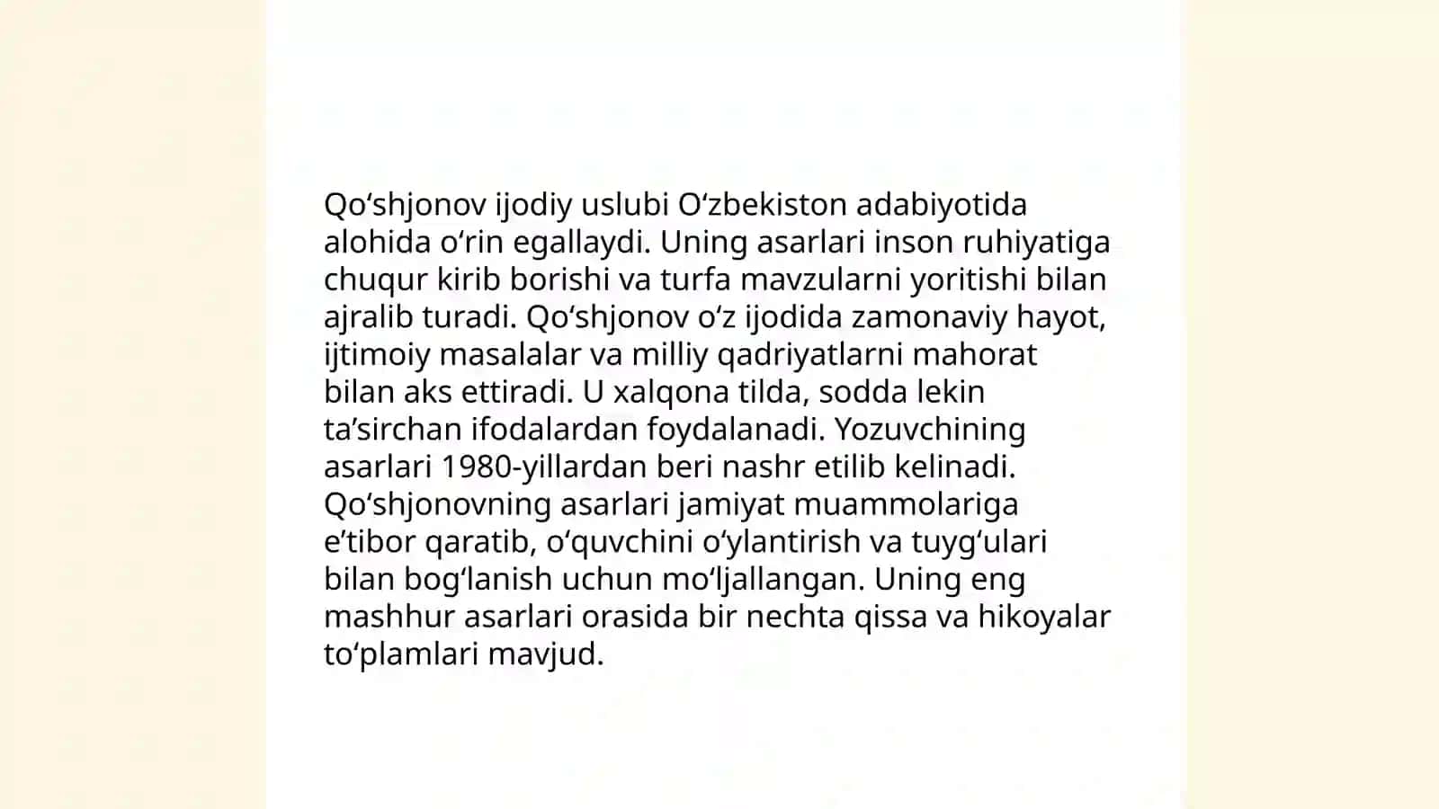 Matyoqub Qoʻshjonovning adabiy tanqidiy qarashlari 4
