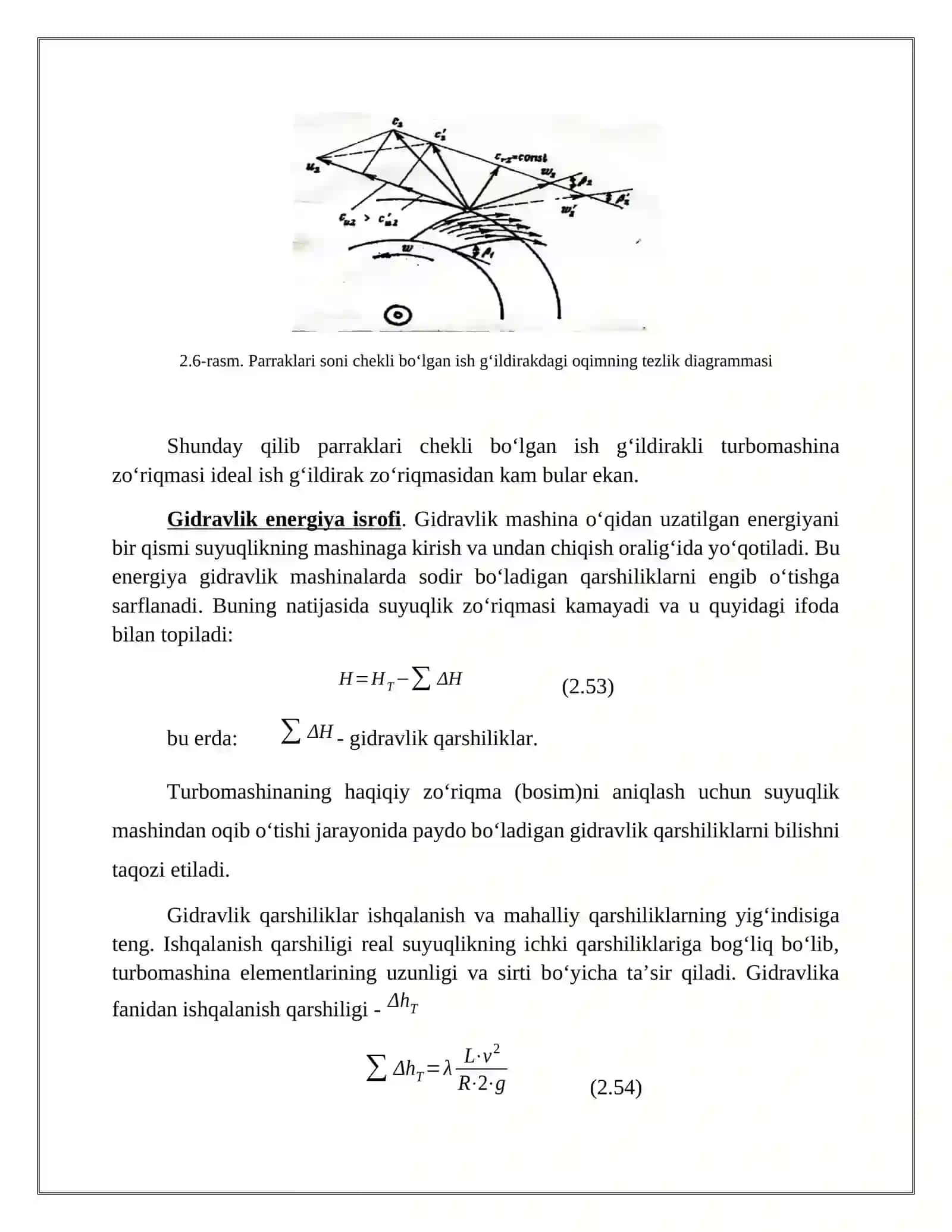 Turbomashina ishchi g’ildiragi bilan energiyani suv yoki havoga uzatish jarayoni 4