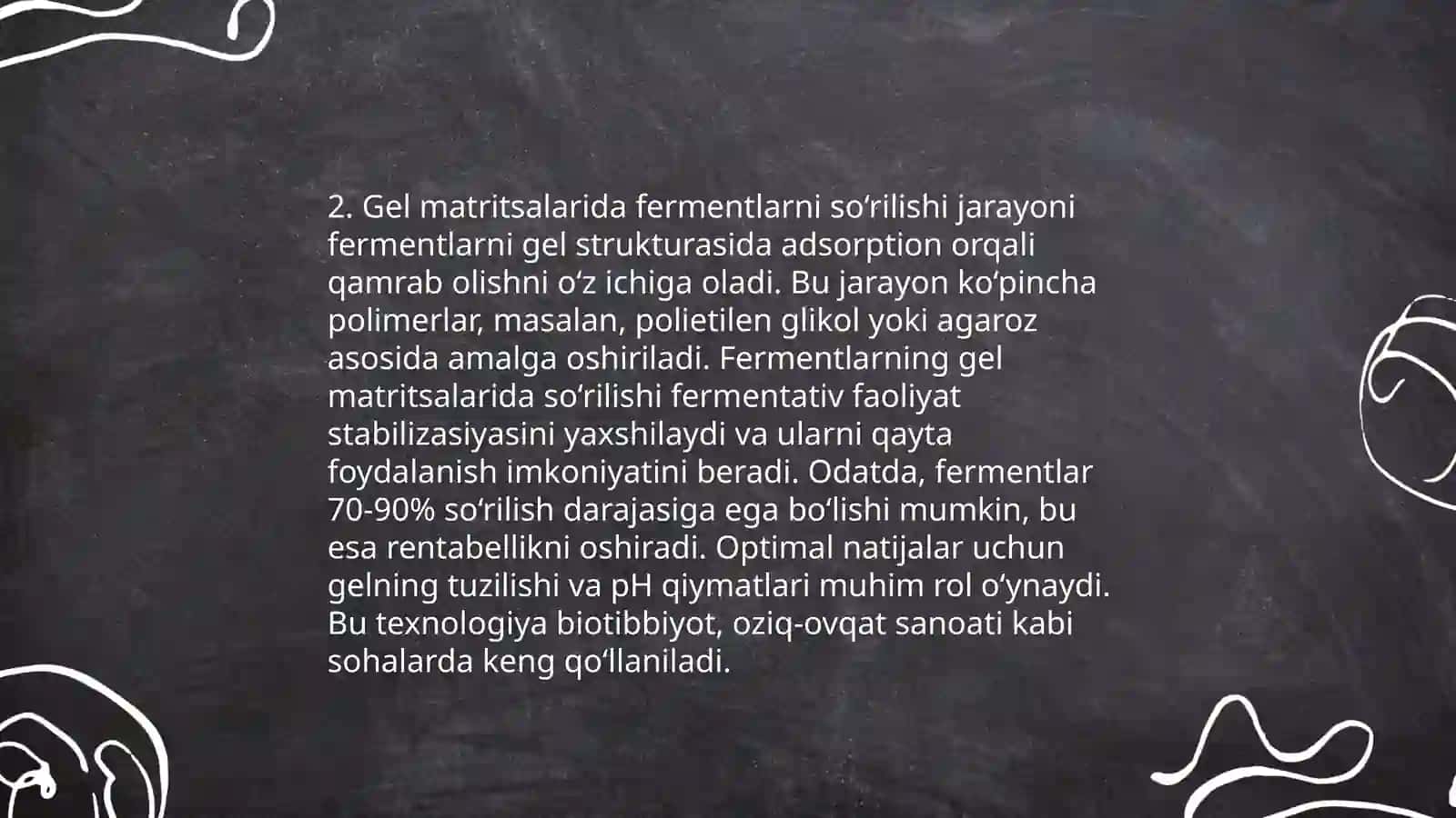 Fermentlarni immobilizatsiyalash 4