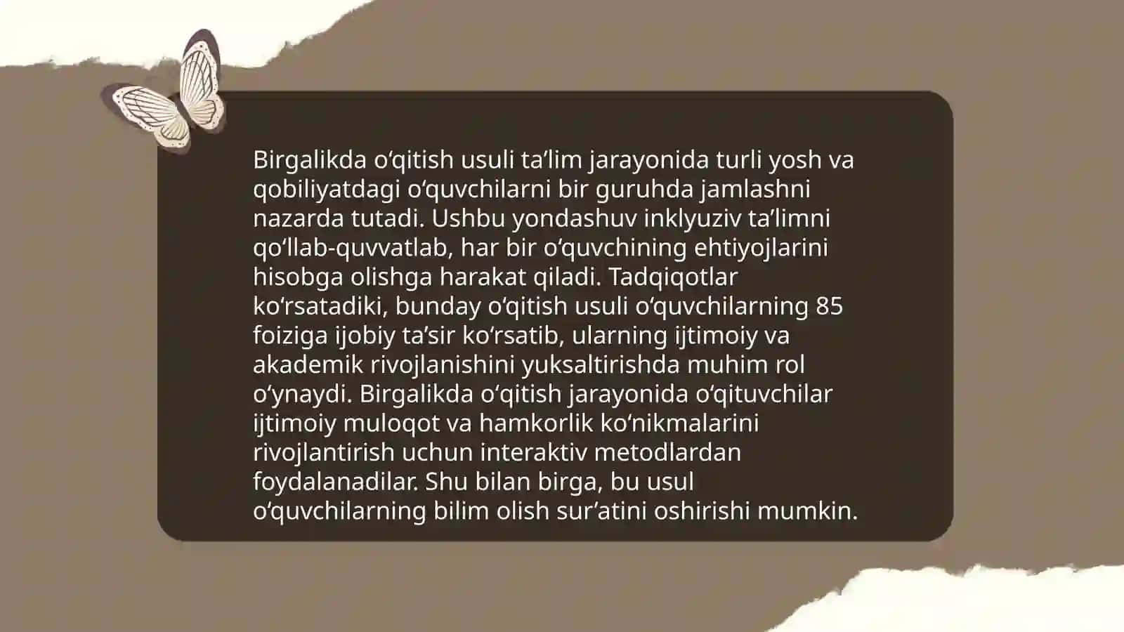 Inklyuziv talim va birgalikda oqitish ularning asosiy farqlarini asoslash 4
