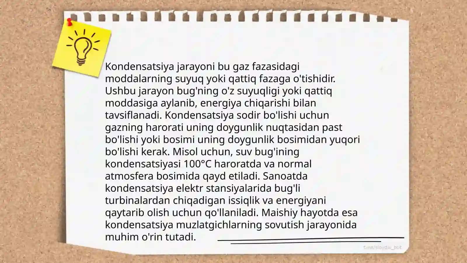 Bug'lanish va kondensatsiya 4
