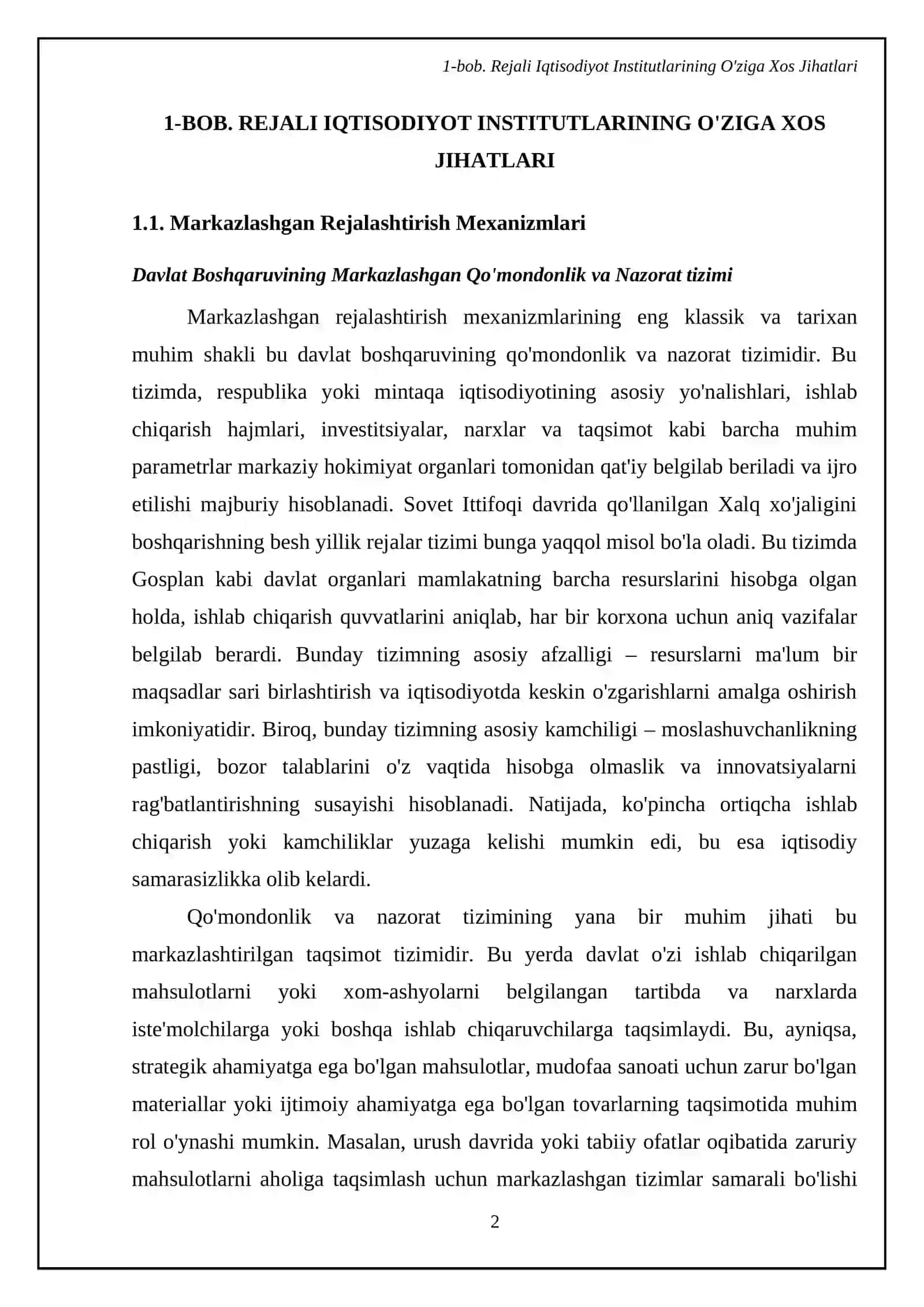 Rеjа vа bоzоr institutlаrining qоnuniyatlаri 4