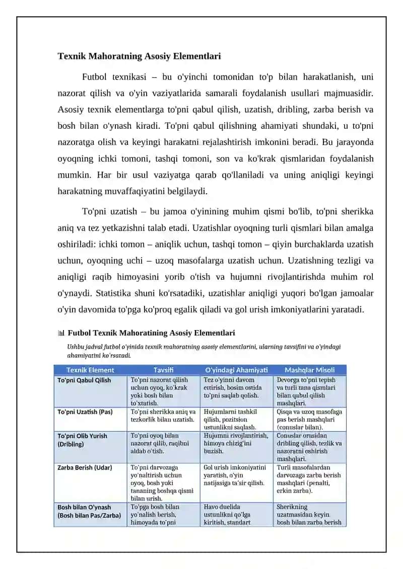 Futbol texnikasi va taktikasining asosiy tamoyillari 4
