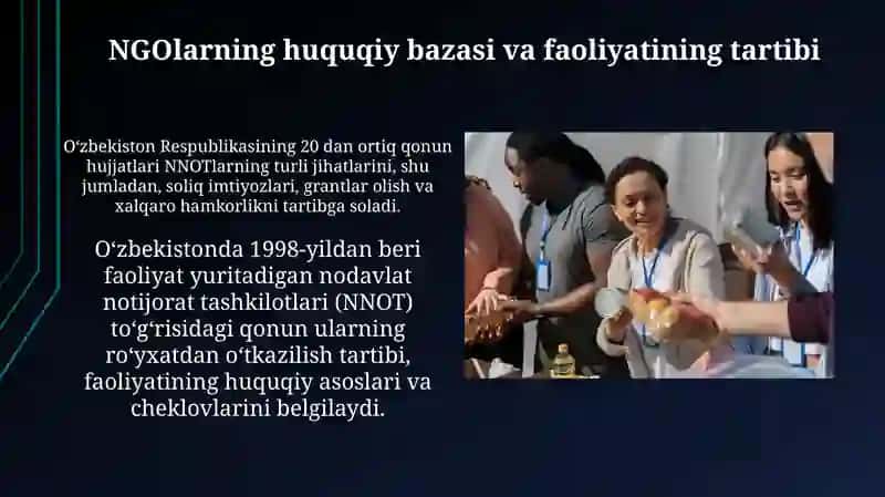 O'zbekistonda nodavlat notijorat tashkilotlar va ularning siyosiy ijtimoiy 4
