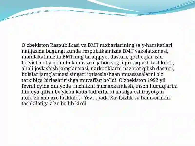 O'zbekiston va jahon hamjamiyati 4