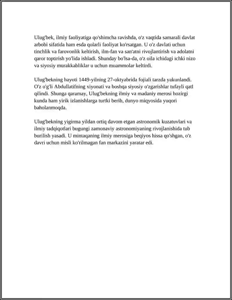 MIRZO ULUG'BEK - DAVLAT ARBOBI VA BUYUK OLIM 4