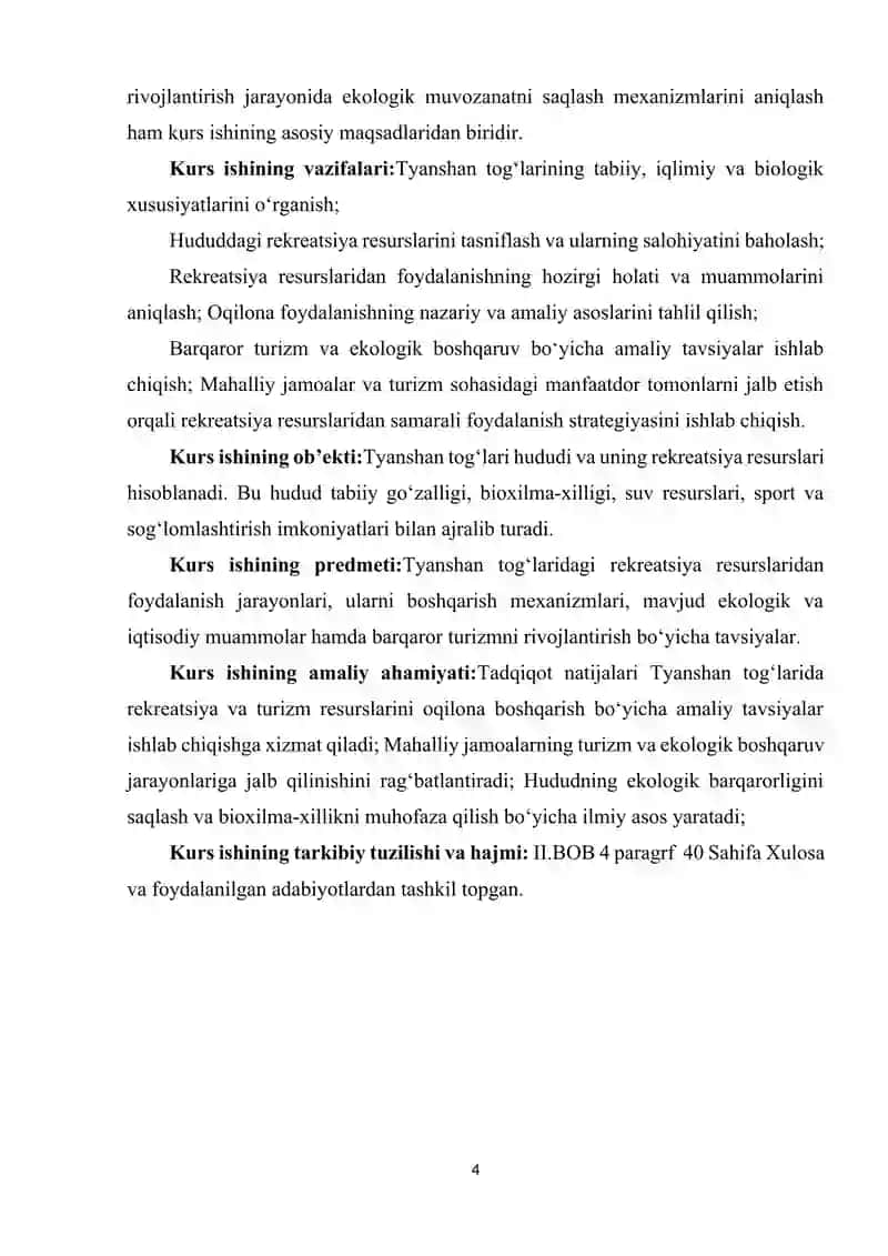 TYANSHAN TOG'LARINING REKREATSIYA RESURSLARIDAN OQILONA FOYDALANISH 4