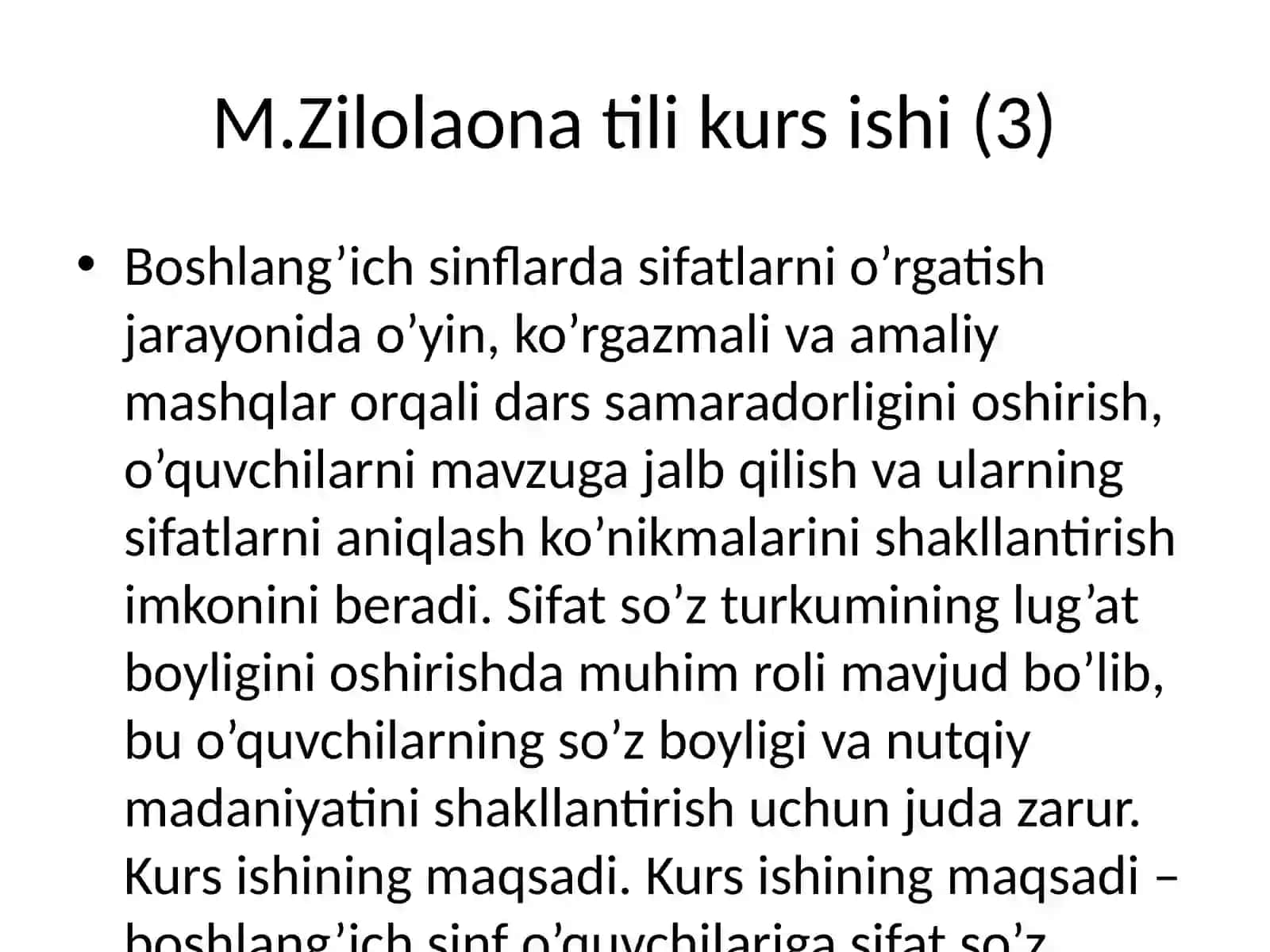 Boshlang‘ich sinflarda sifat so’z turkumini o’rganish 4
