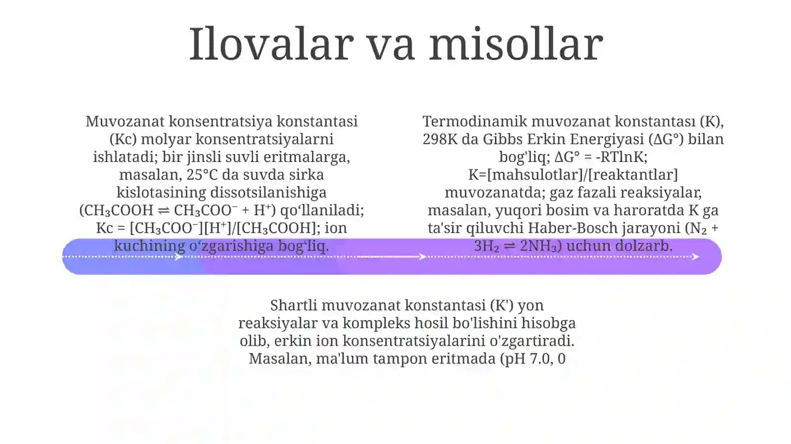 Termodinamik Muvozanat Konstantasi (K) 4