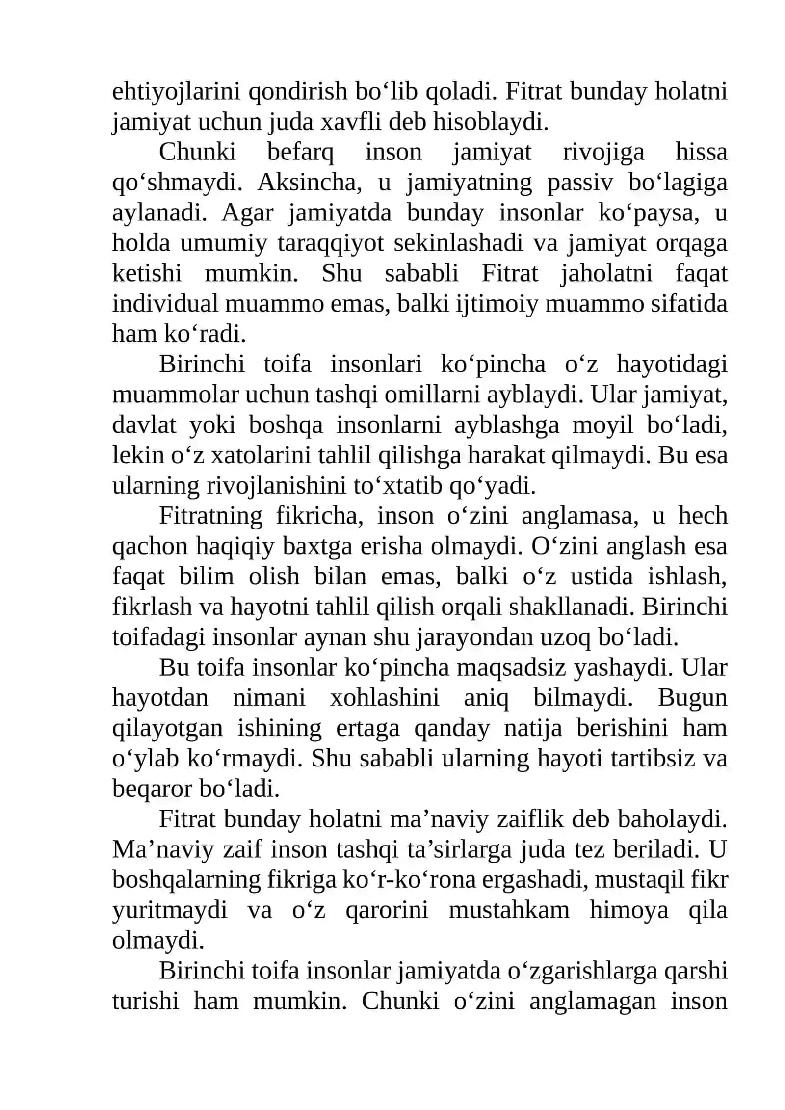 Abdurauf Fitratning “Najot risolasi” asaridagi baxtsiz odamlarning ikki toifasiga oid qarashlar 4