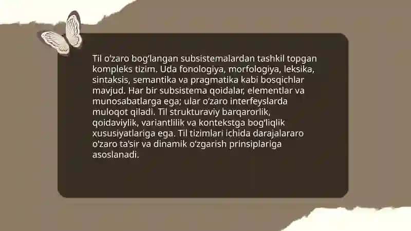 Sistema va Struktura: Til — Sistemalar Sistemasi Sifatida 4