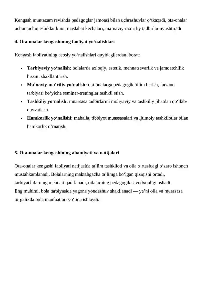 Maktabgacha Ta'lim Tashkilotida Ota-Onalar Kengashini Tashkil Etishning Ahamiyati 4