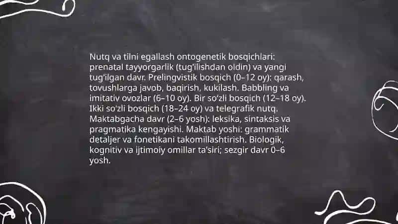 Ilk va maktabgacha yoshdagi bolalarning psixofizik rivojlanishi ontogenizi 4