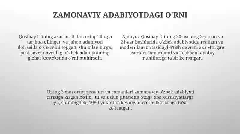 Ajiniyoz Qosibay Uli 4