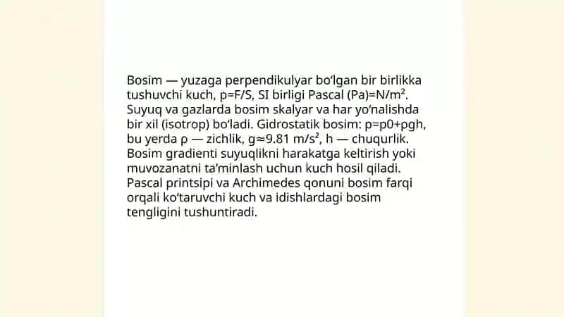 Muvozonat halatidagi suyuklik va gazlar 4