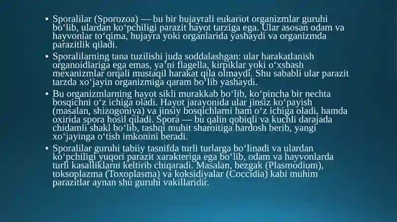 Sporalilar -odam parazitlari, Bezgak parazitlari, Toksoplazma, Koksidiya 4