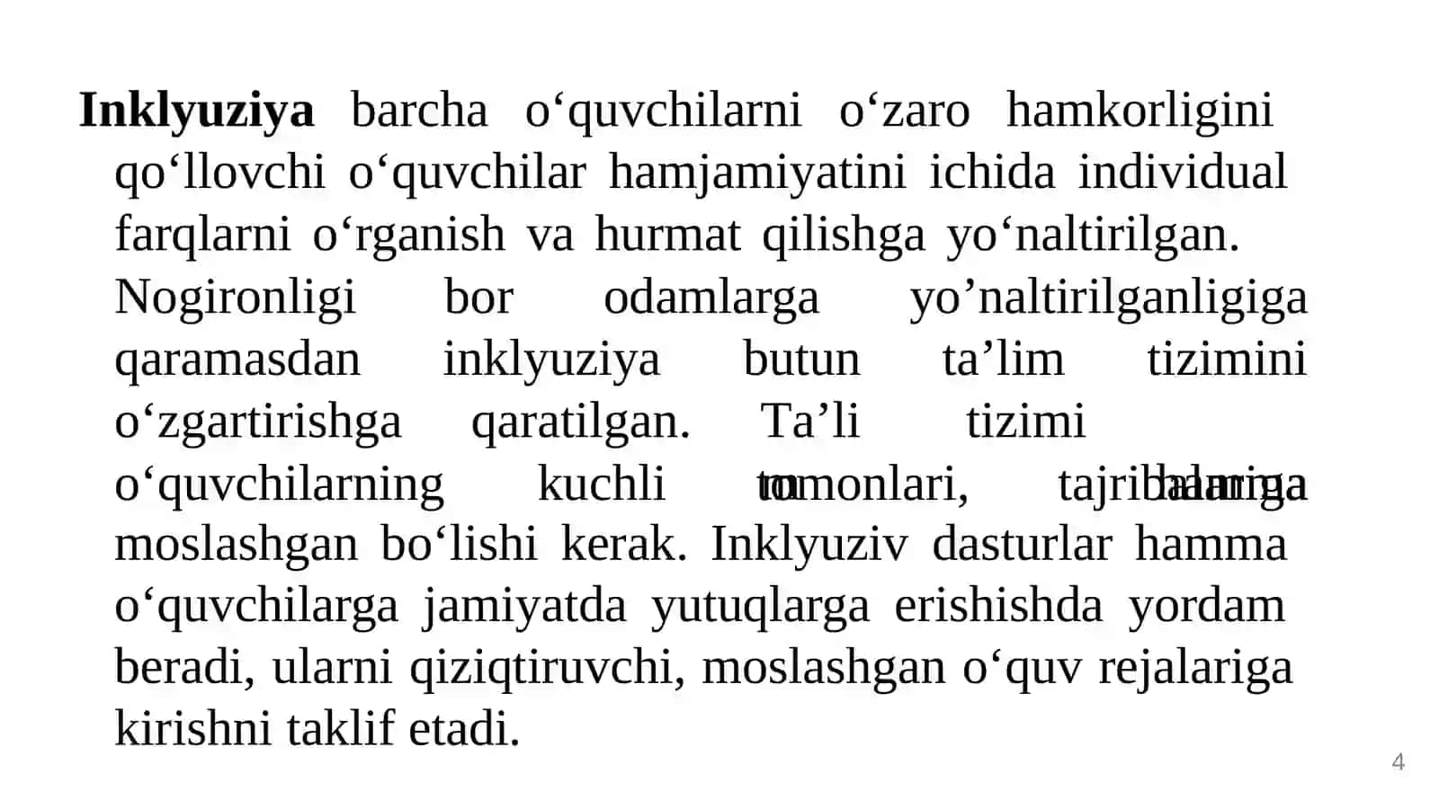 Inklyuziv tilim 4