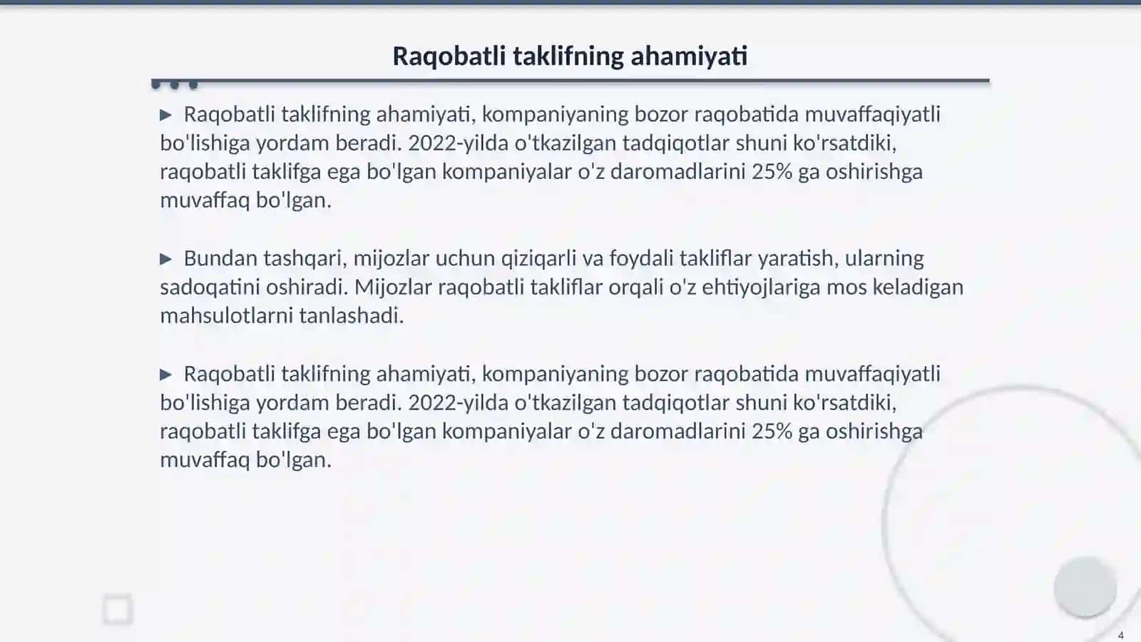 Raqobatli taklif 4