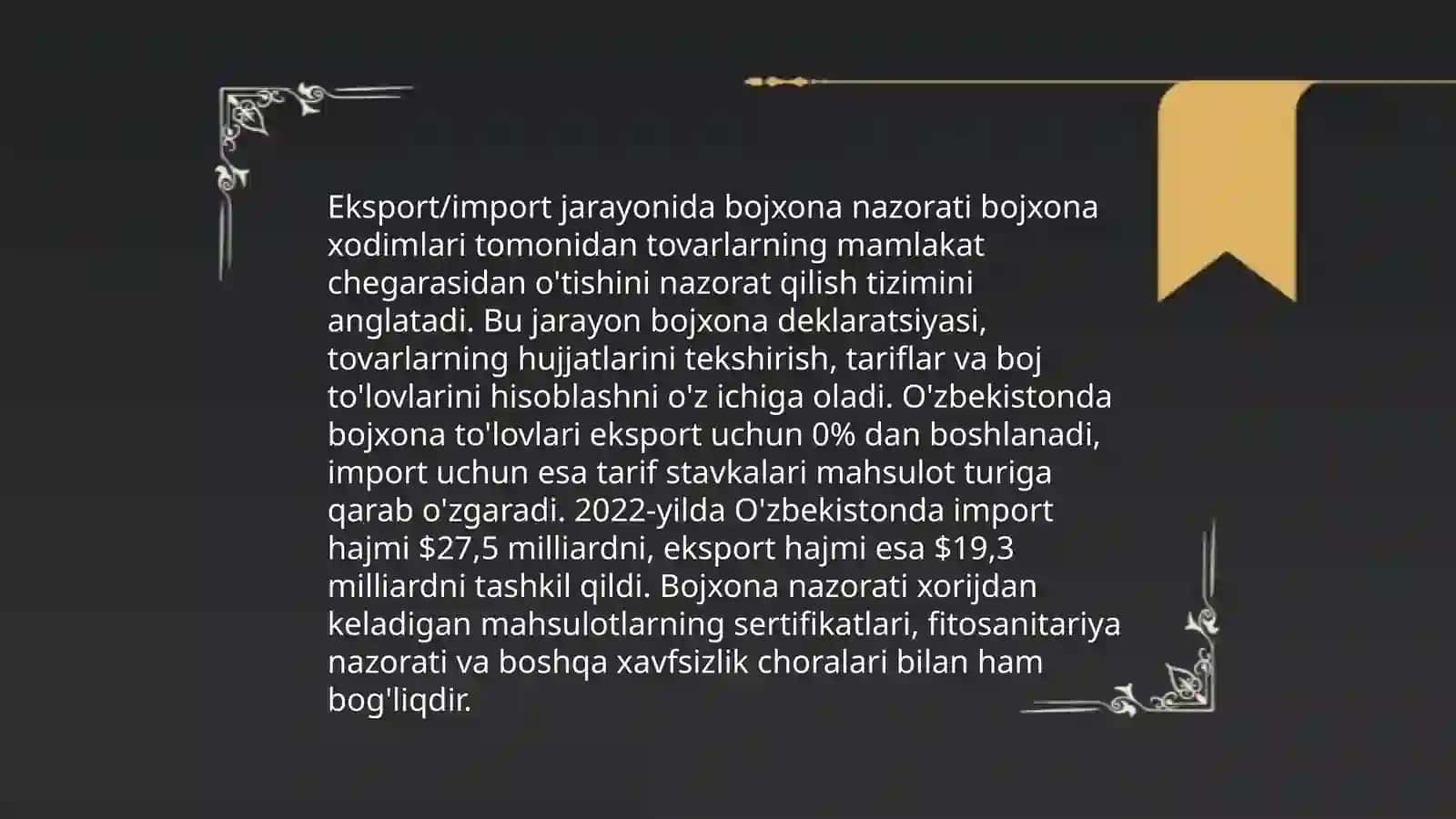 Bojxona to'lovlarining turlari 4