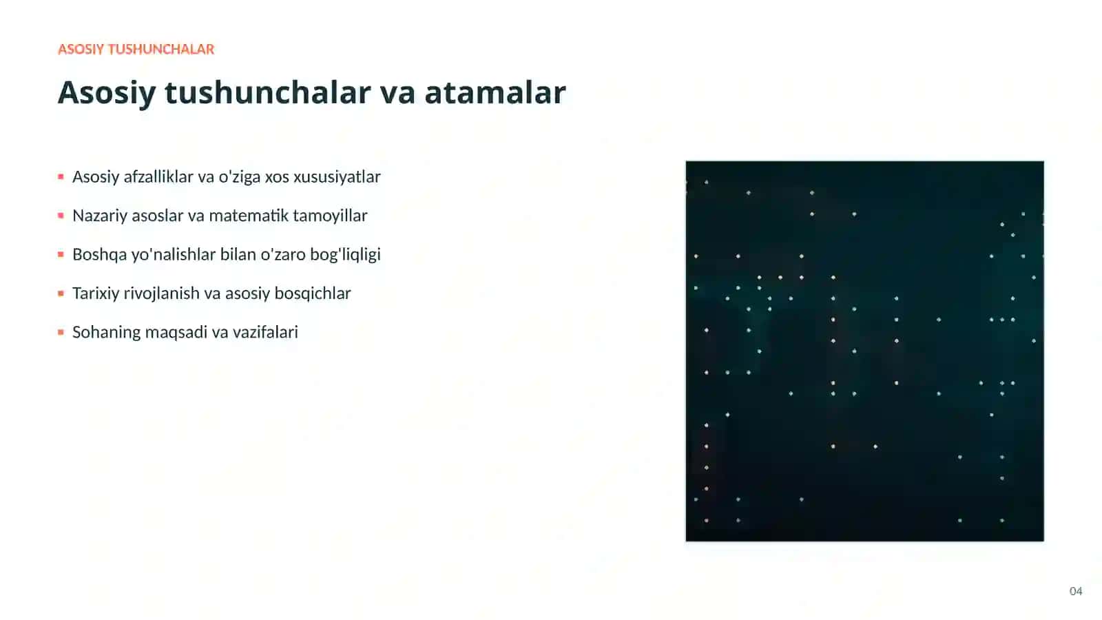 SUN'IY INTELLEKT • MASHINALI O'QITISH 4