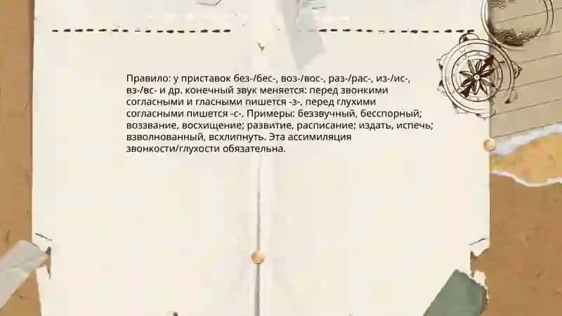 Правописание приставок. Приставки на З-С 4