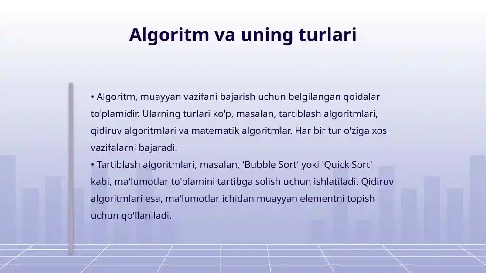Algoritmlash asoslari bo‘limini o‘qitish metodikasi 4