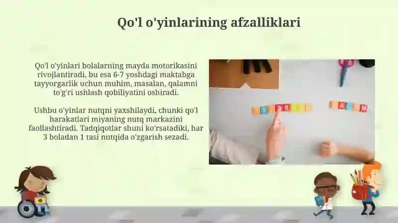 Maktabgacha taʼlimda qoʻlidagi oʻyinlarni tashkil etish 4