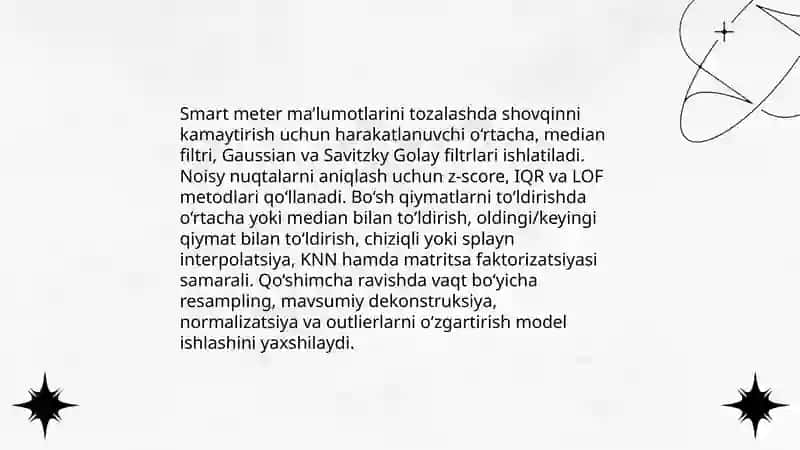 Smart-meter (aqlli hisoblagich) ma’lumotlari asosida anomal energiya sarfini aniqlash tizimi modellari 4