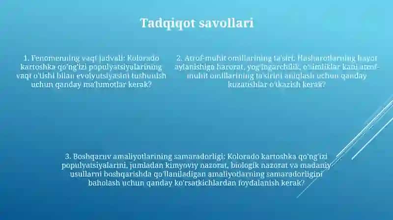 Kolorado QoʻNgʻIzi Fenokalendarini Tuzish 4