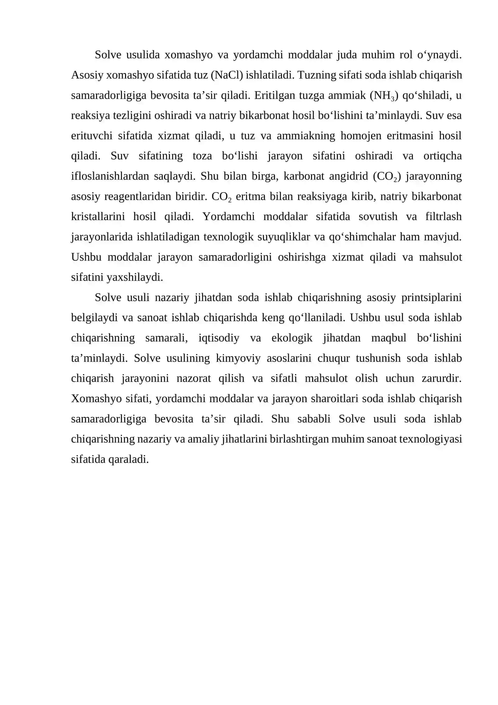 Solve usulida soda ishlab chiqarishning prinsipal sxemasi 4