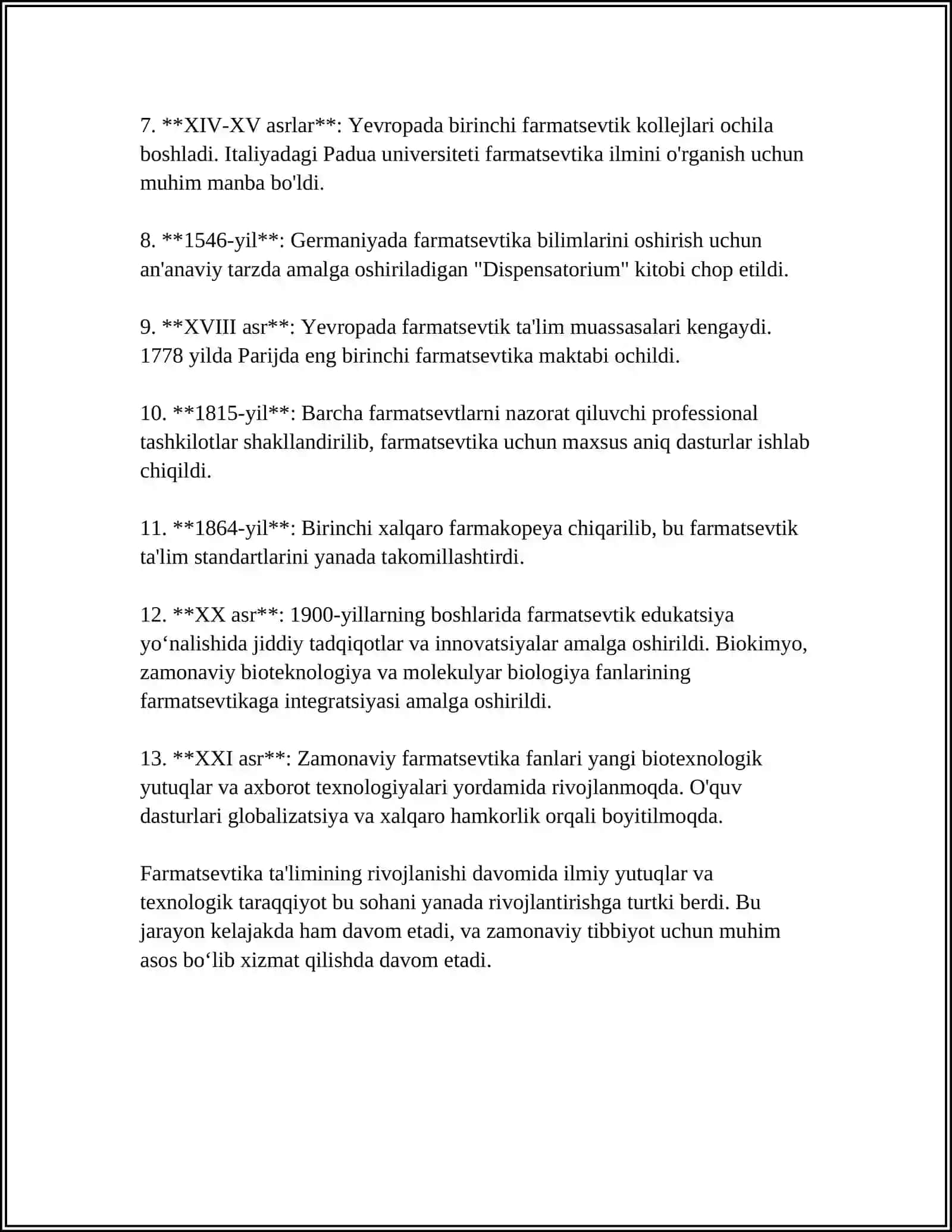 Farmatsevtika ta'limining rivojlanishi 4