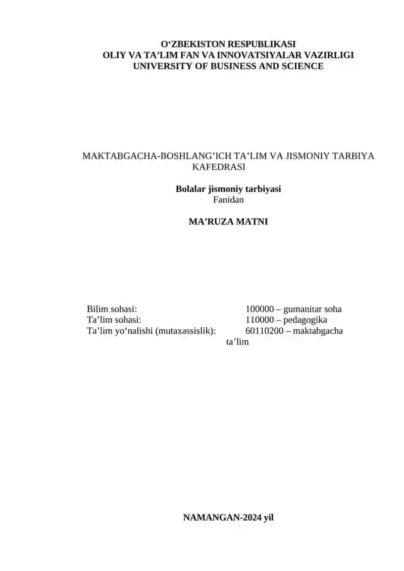 Bolalar jismoniy tarbiyasi 4