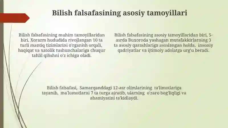 Bilish falsafasi haqida 4