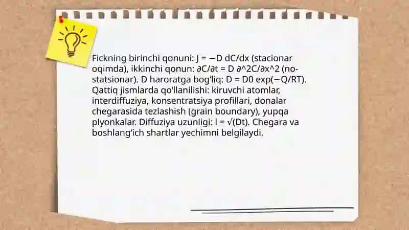 Qattiq jismlarda diffuziya hodisalari 4