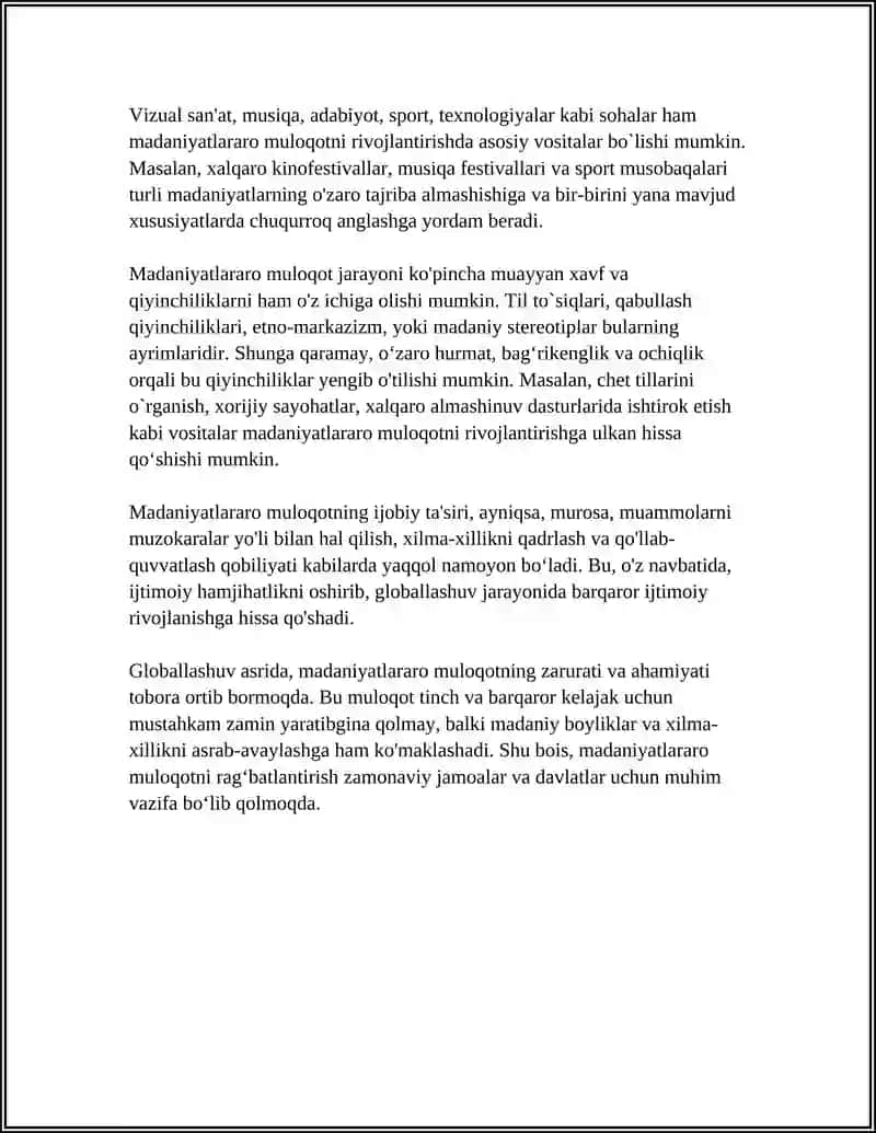 Turli madaniyatlararo muloqotlarda ishtirok 4