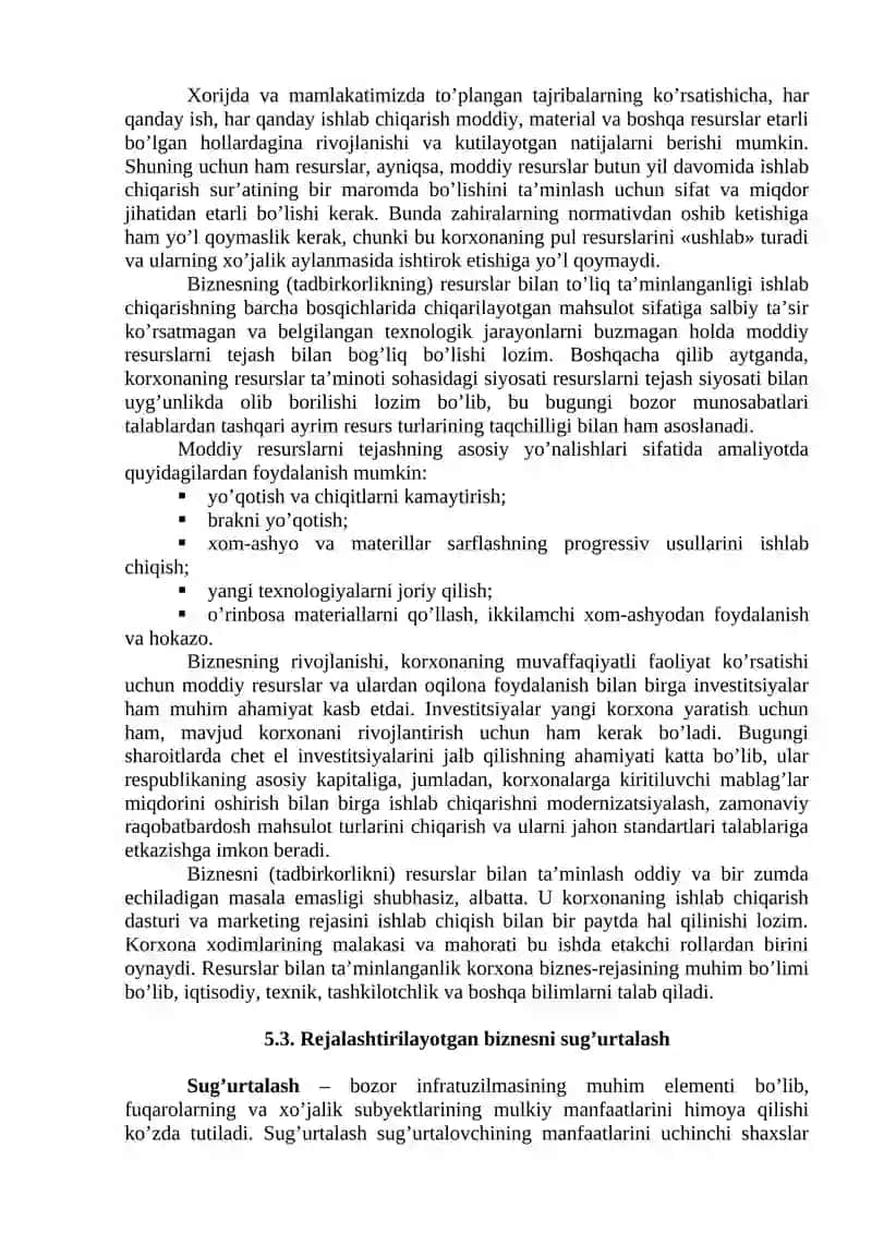 Biznes - Rejaning Asoslanganligi va Ishonchliligi 4