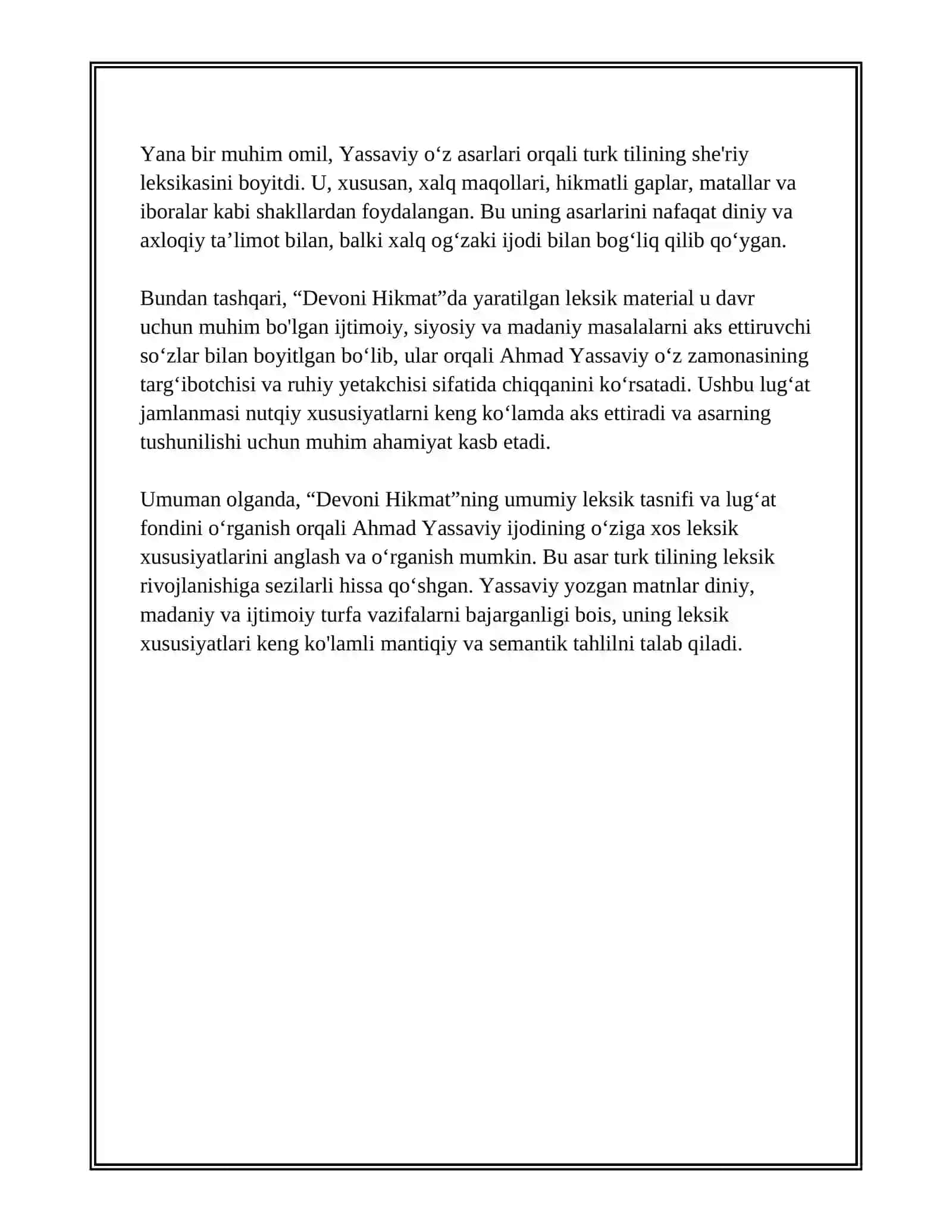 AHMAD YASSAVIYNING DEVONI HIKMATINING LEKSIK XUSUSIYATLARI 4