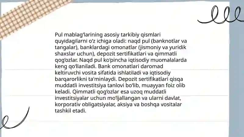 Pul mablag‘lari tarkibi, tuzilishi va dinamikasi tahlili 4