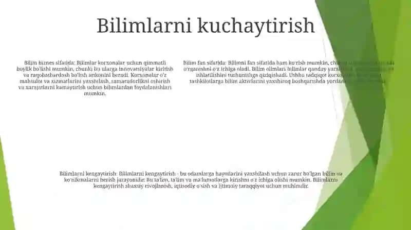 Axborot MaʼLumotga Nisbatan Kuch Biznes Va BilimSifatidaQarash 4