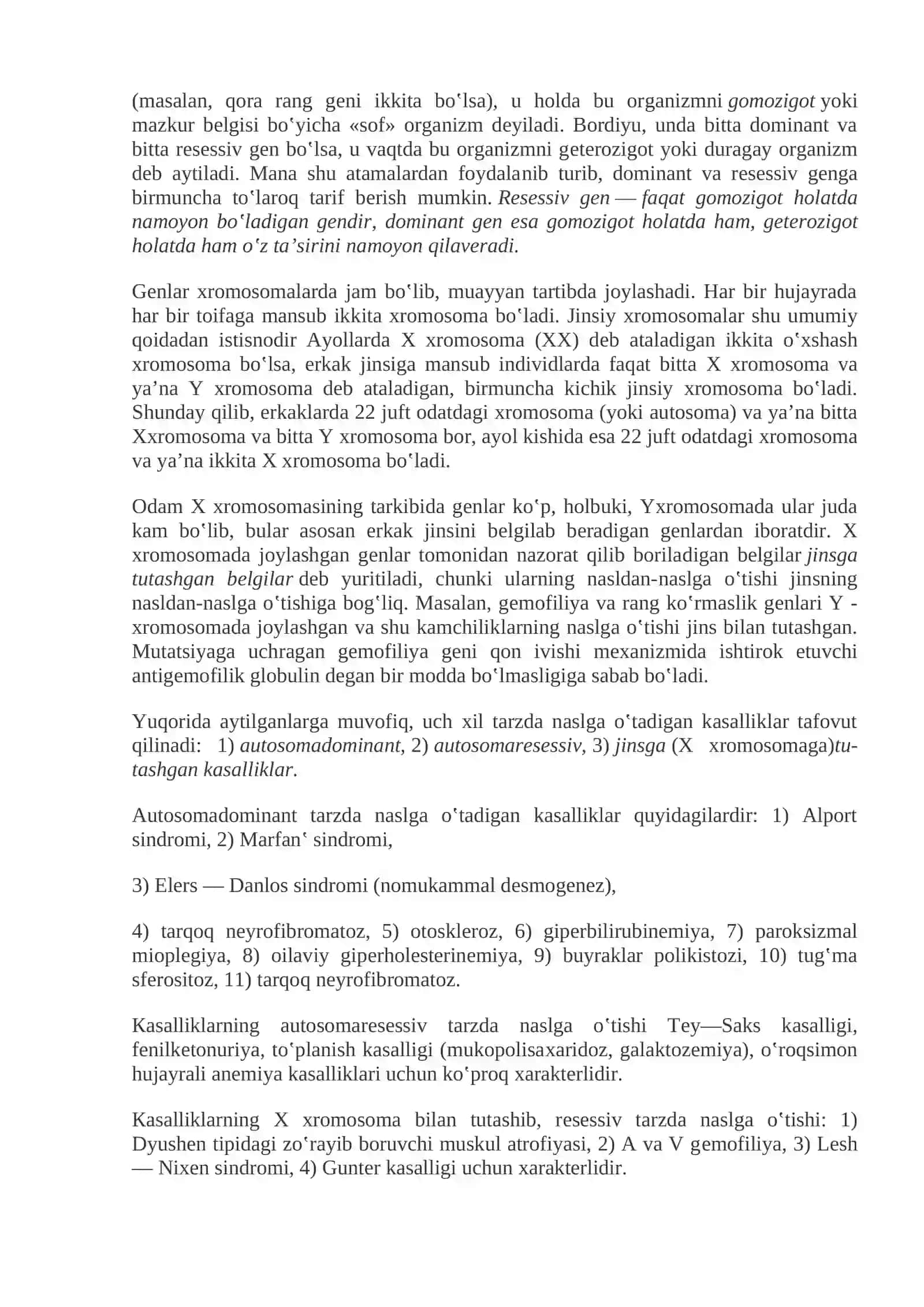 Genetik buzilishlar. Mutatsiya. Mendel buzilishlari. Irsiy ko‘p omilli buzilishlar. Irsiy noklassik monogen kasalliklar 4