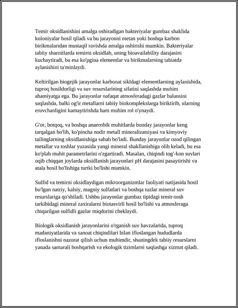 SULFID OLTINGUGURTI VA TEMIRNI BIOKIMYOVIY OKSIDLANISH MEXANIZMI 4