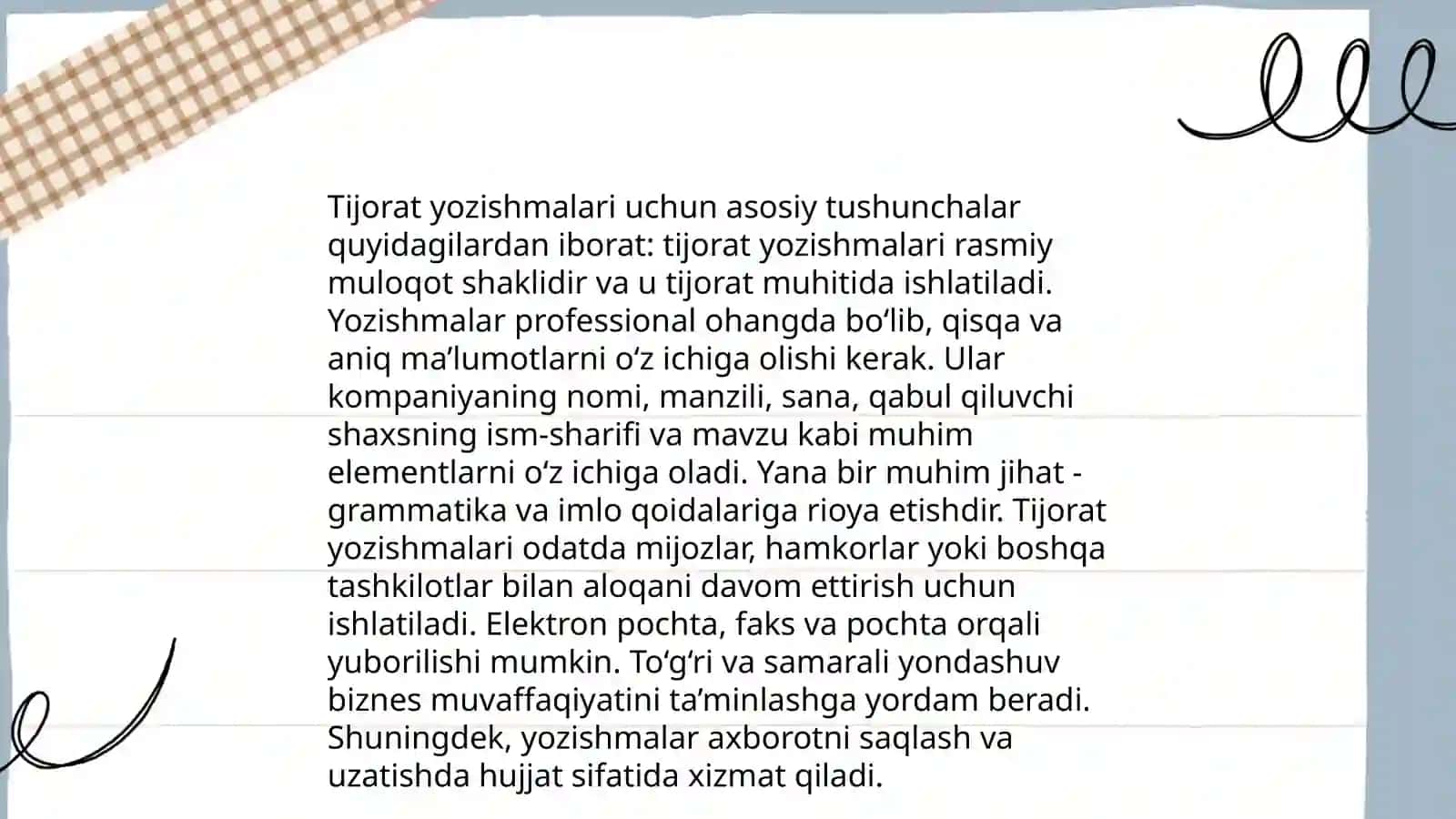 Diplomatik va tijorat yozishmalari 4