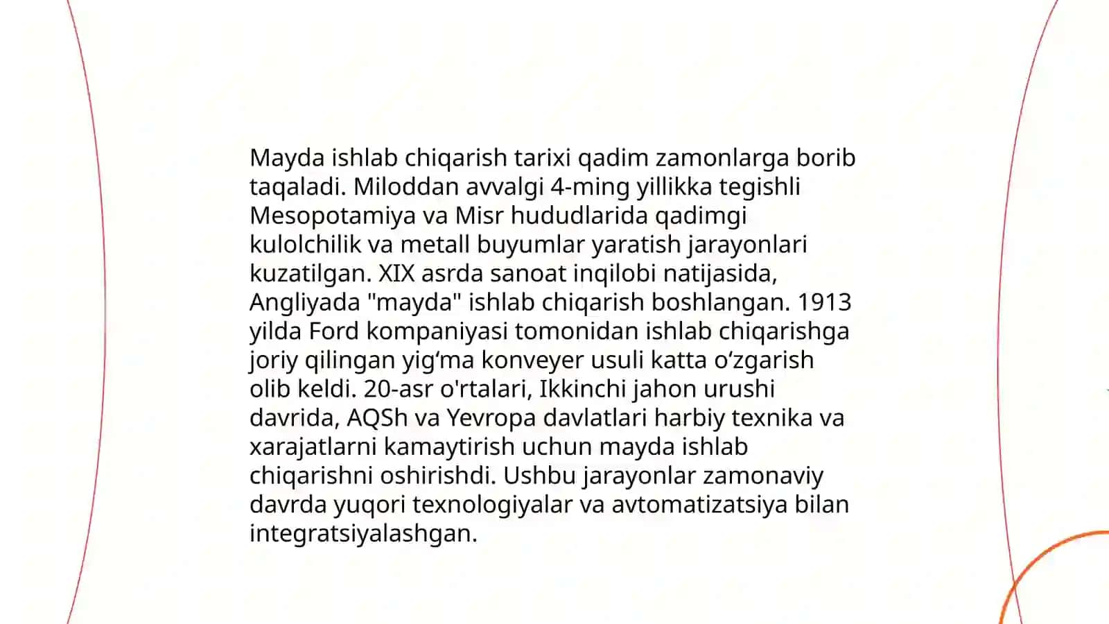 Mayda ishlab chiqarish va uning imkoniyatlari by Baxtiyarova Sevinch 4