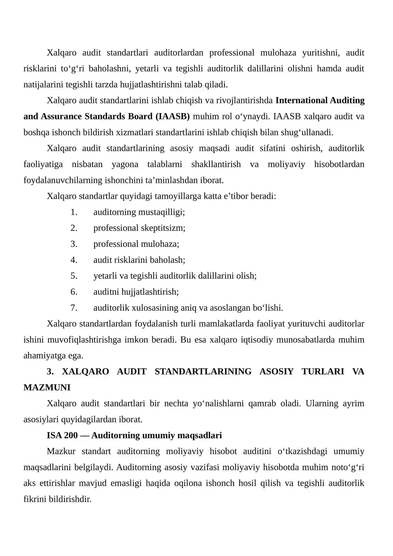 IQTISODIY MUNOSABATLAR TIZIMIDA AUDITNING XALQARO STANDARTLARI O‘RNI VA AHAMIYATI 4