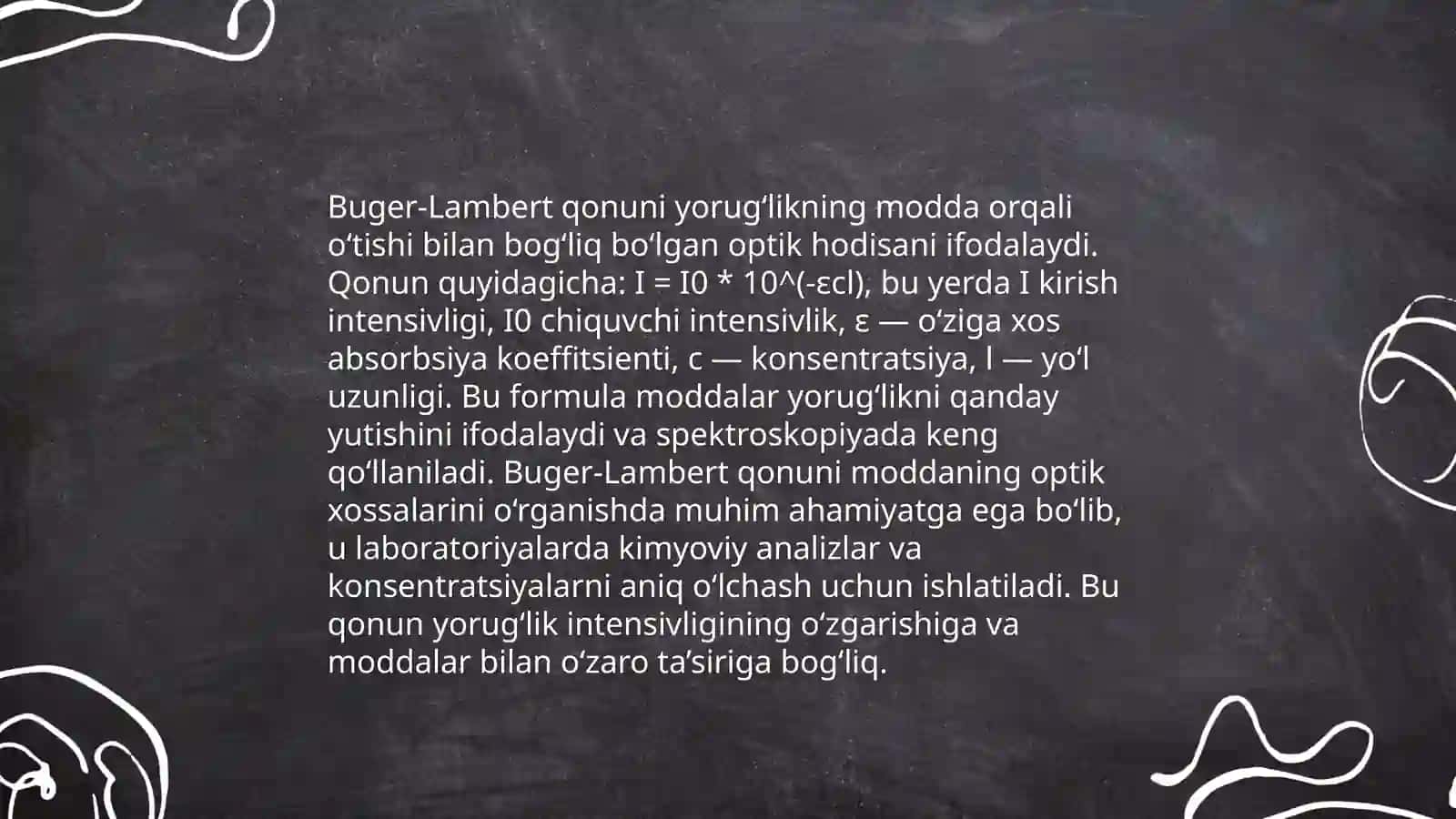 Yutilish spektri tushunchasi 4