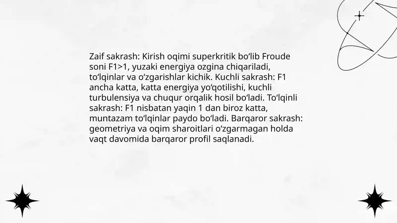 Gidravlik sakrash hodisasi 4
