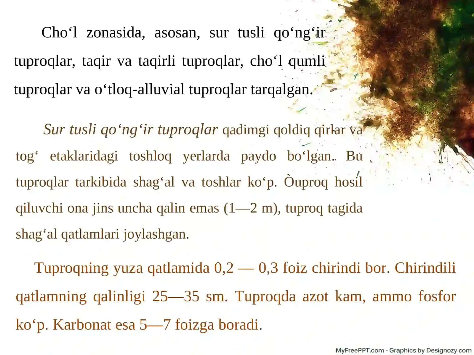 O‘RTA OSIYO TUPROQLARI 4
