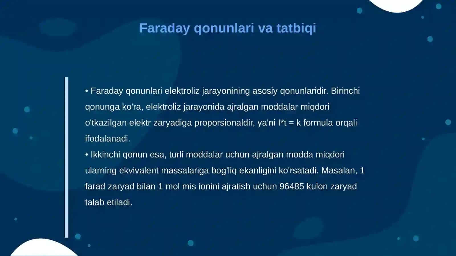 Elektroliz qonunlarini tekshirish 4