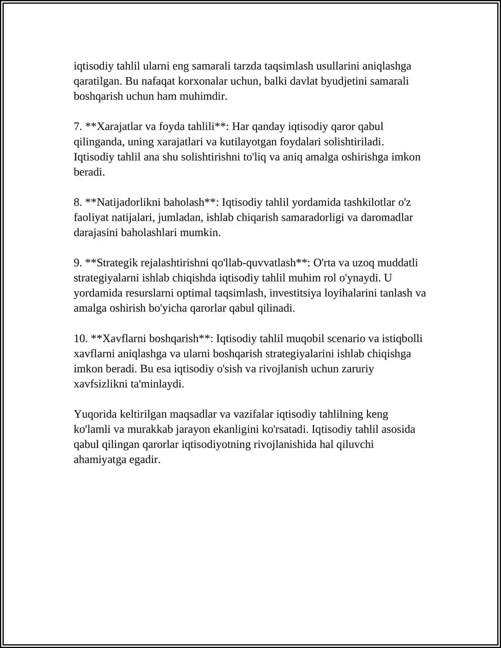 IQTISODIYOT SUBYEKTLARIDA TAHLIL ISHLARINI TASHKIL QILISH VA UNING BOSQICHLARI 4