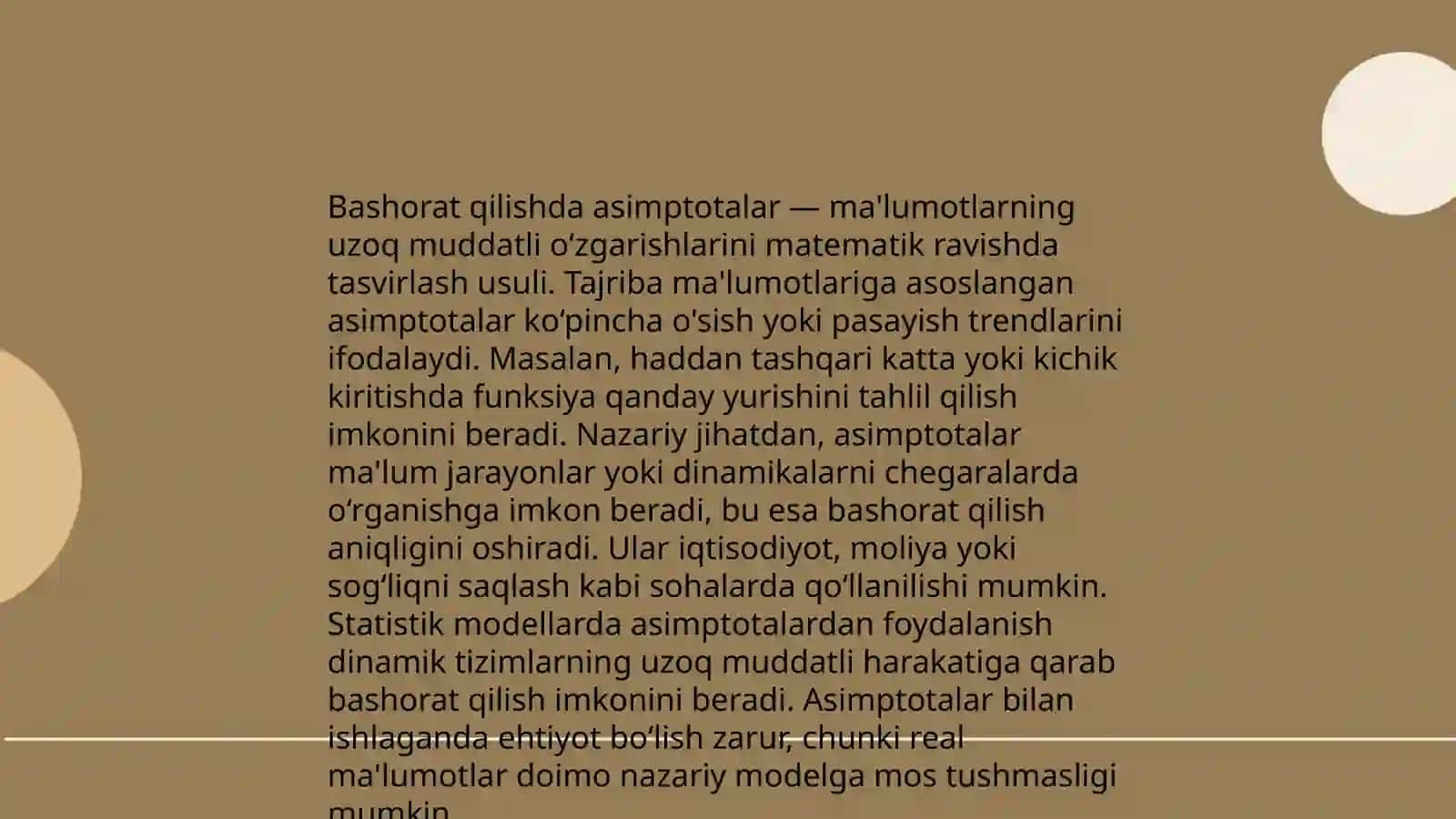 Asimptotik yo`nalishlar. Urinma va asimptotalar 4